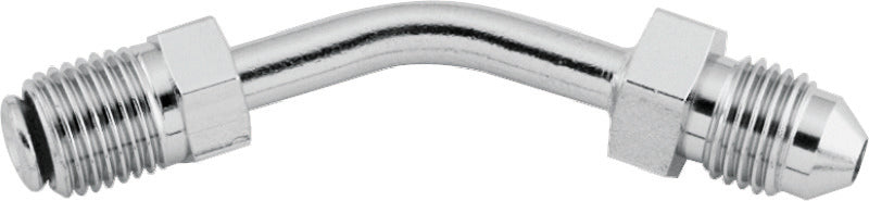 TwinPower Twin Power Stainless Brake Fitting Male 3/8-24 Inverted Flare to AN-3 Male 45 Degree Adaptor Tube - 035965