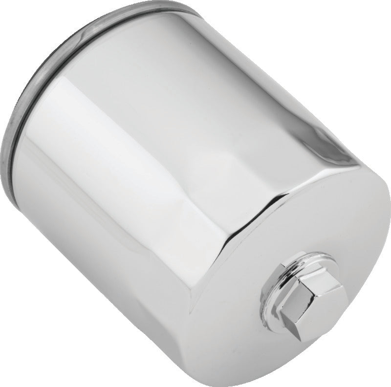 TwinPower Twin Power Twin Cam and M8 Chrome Magnetic Oil Filter With Nut Rpls H-D 63798-99 w/ Backflow Valve - 603611