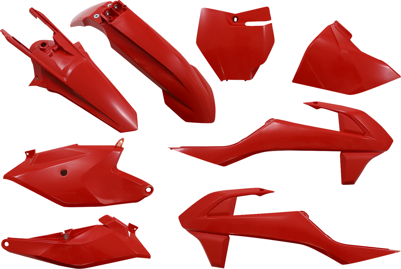 UFO Replacement Plastic Kit For Gas Gas - Replacement Body Kit / OEM Red / Gas Gas / MC '21-'24 1403-3398