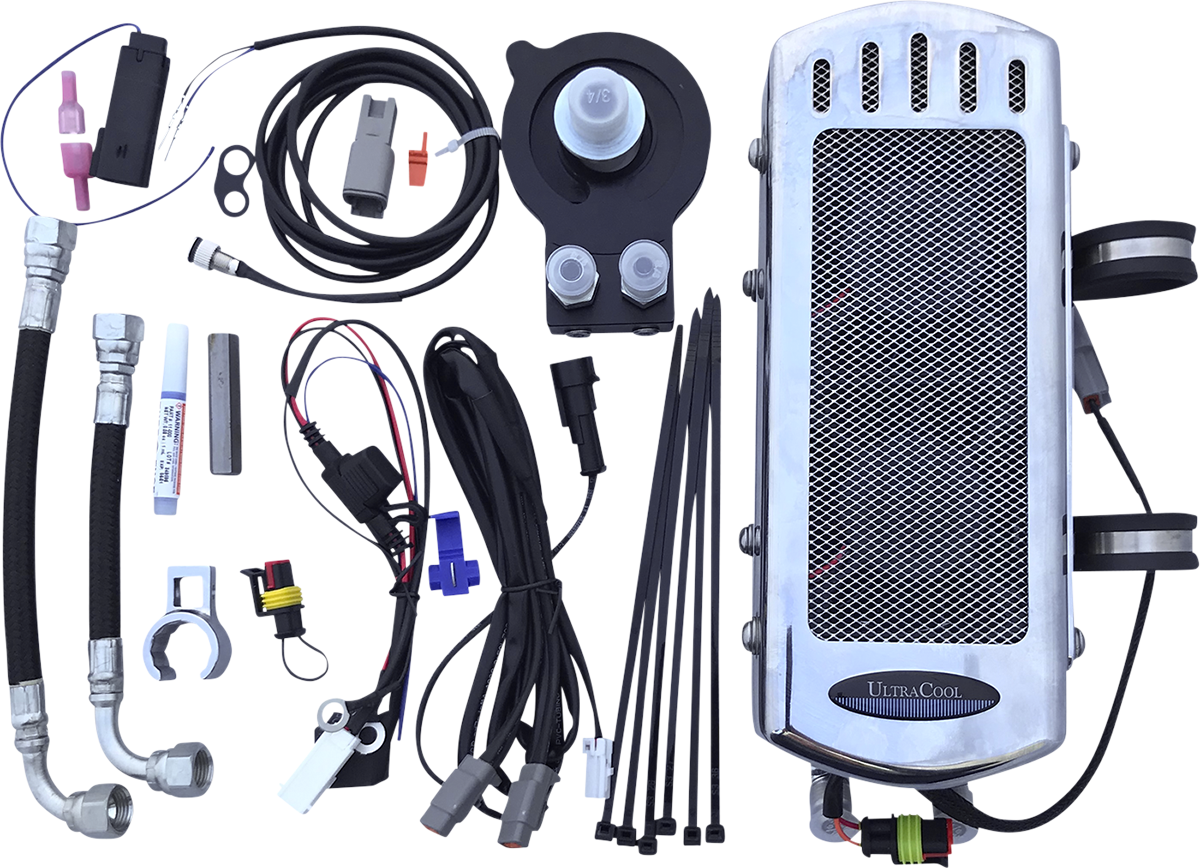 ULTRACOOL 3.0 Side Mount Oil Cooler with Fan Kit for M8 Softail