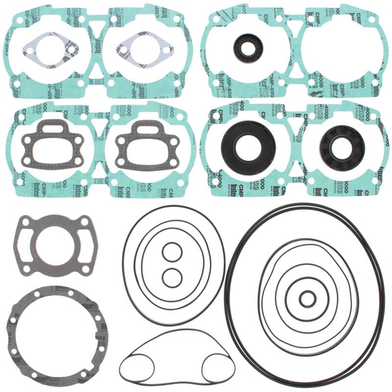 Vertex Pistons 1998/2000-2001 Challenger Jet Boat Twin Eng 720cc Complete Gasket Kit w/ Seals - 611204