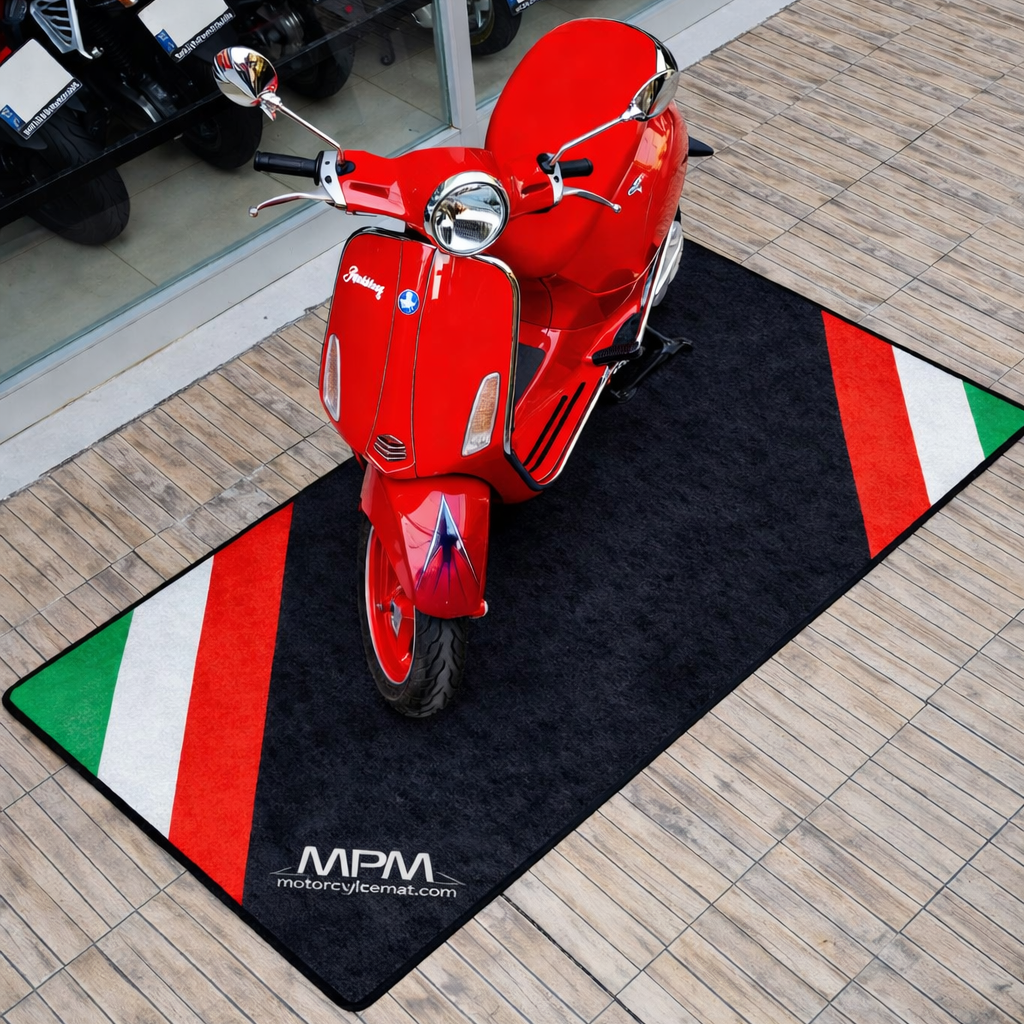MPM Motorcycle Mat for Vespa Italian Flag- MM7216