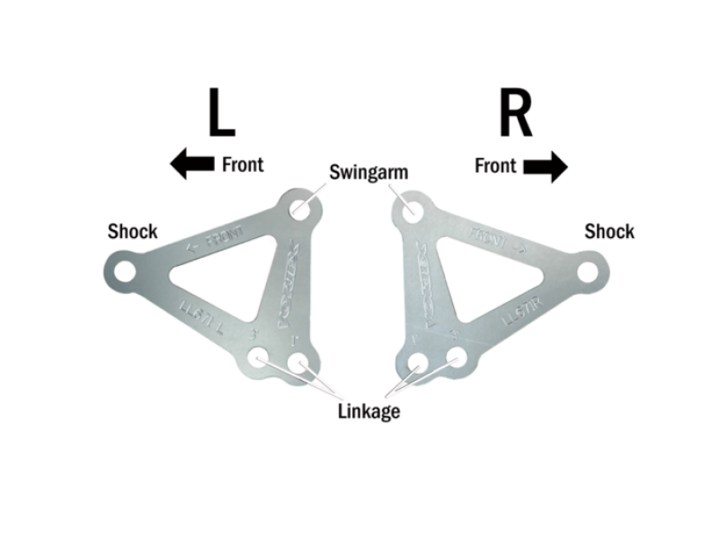 Vortex Racing 1999-2001,2003-2005 Yamaha YZF-R6,2006-2009 YZF-R6 S Lowering Link Kit- Silver - LL671