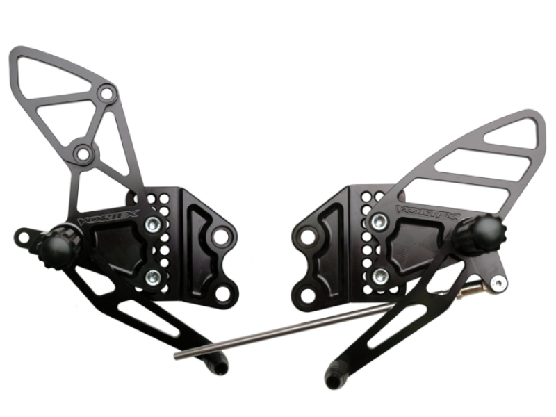 Vortex Racing 2004-2005 Kawasaki ZX-10R Ninja Adjustable Rearsets- Black - RS405K