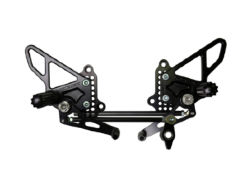 Vortex Racing 2007-2008 Ducati 1098,2008-2009 1098R,2007-2009 1098S,2009-2011 1198 Adjustable Rearsets- Black - RS198K