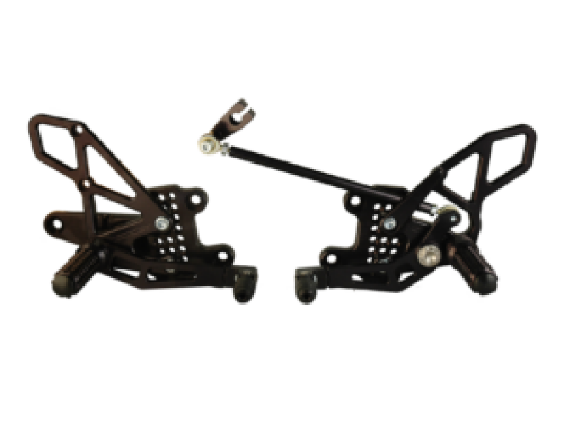 Vortex Racing 2008-2016 Honda CBR1000 RR Adjustable Rearsets- Black - RS273K