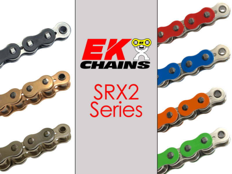 Vortex Racing EK 520 SRX2 Clip Master Semi Press 114 Links- Natural - 520SRX2-114