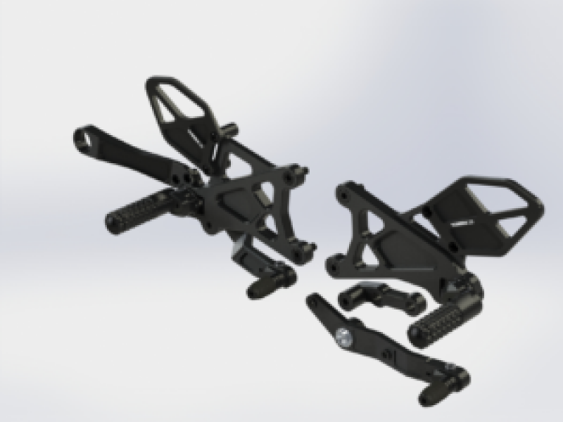 Vortex Racing Rearsets Replacement Rear Set- Black - RS671K