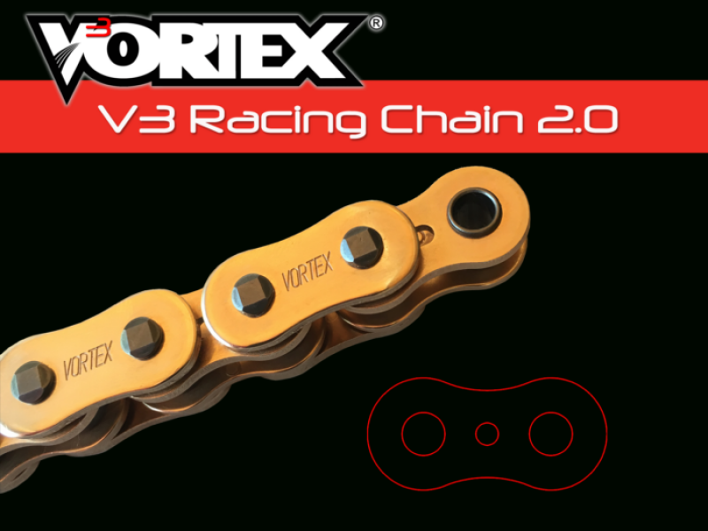 Vortex Racing V3 2.0 Chain 520SX3-106- Gold - G520SX3-106