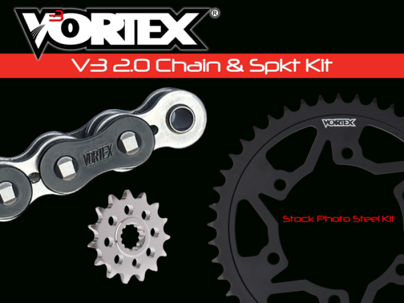 Vortex Racing V3 2.0 Chain and Sprocket Kit 2910-17,526K-43,525SX3-110- Black - CK3292