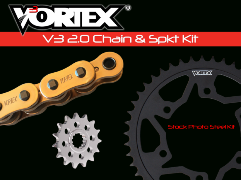 Vortex Racing V3 2.0 Chain and Sprocket Kit 3270-14,528AK-46,G520RX3-112- Gold - CKG6258
