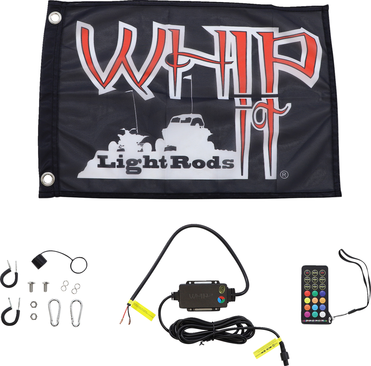 WHIPITLIGHTRODS RGB Light Rod - 5' Light Rod Whip / Black 2040-2923