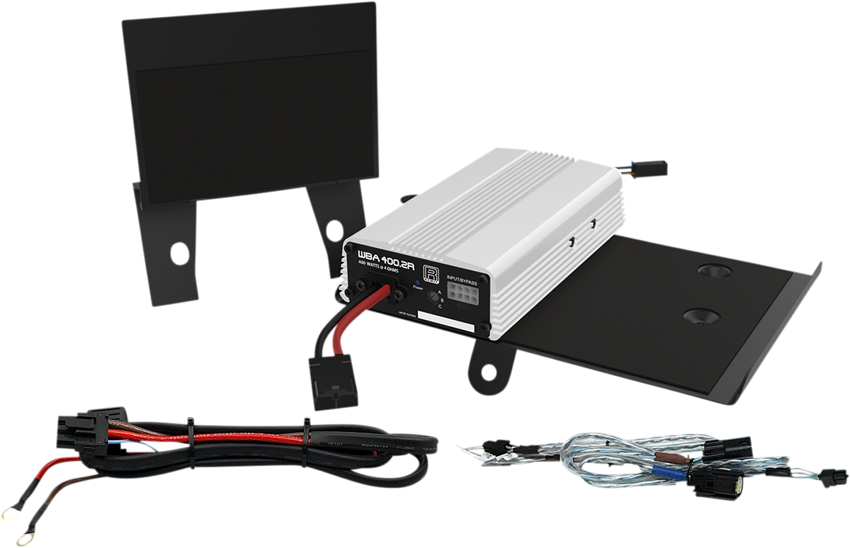 WILD BOAR AUDIO 2-Channel Amplifier Kit - Amplifier / 400 W / 2-Channel / '14-'24 FLHT/FLHX/FLTR/FLHP 4405-0653