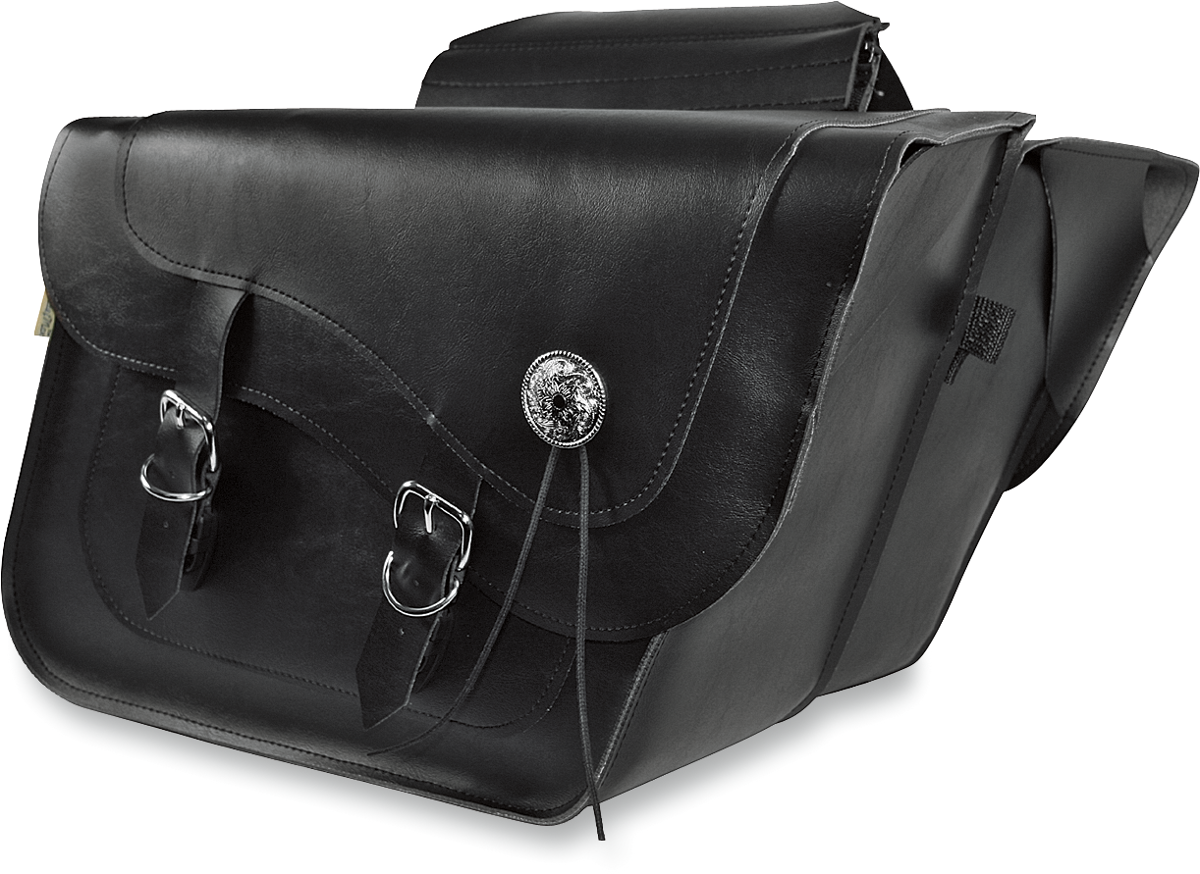 WILLIE & MAX LUGGAGE Deluxe Slant and Compact Slant Saddlebags - Black 3501-0148