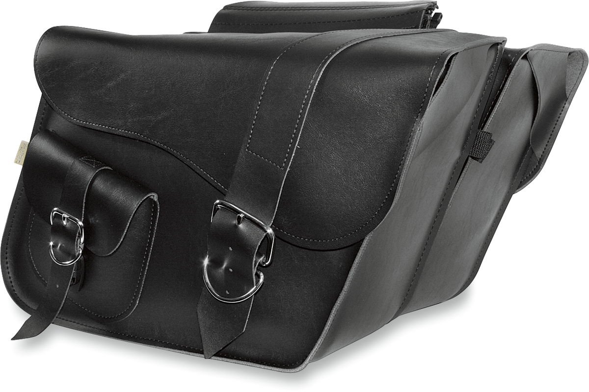 WILLIE & MAX LUGGAGE Ranger Super Slant Saddlebags - Ranger Slant Saddlebags / Large / Black 3501-0200