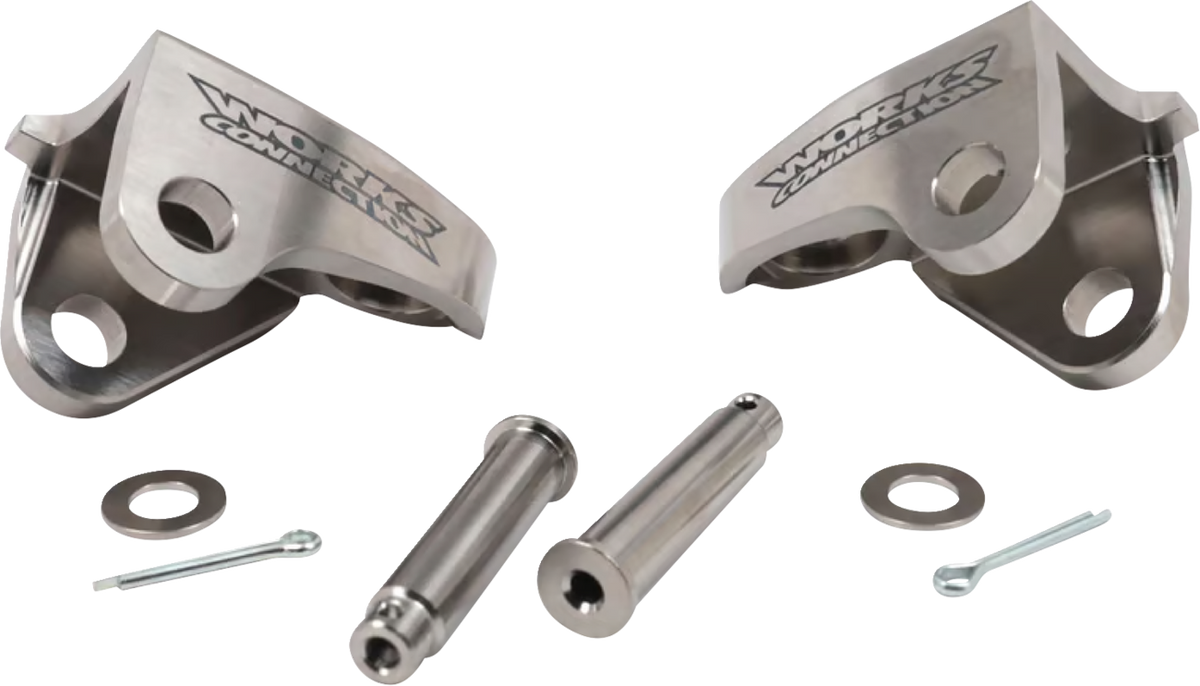 WORKS CONNECTION Foot Peg Mounts - Titanium / CRF 1620-2752