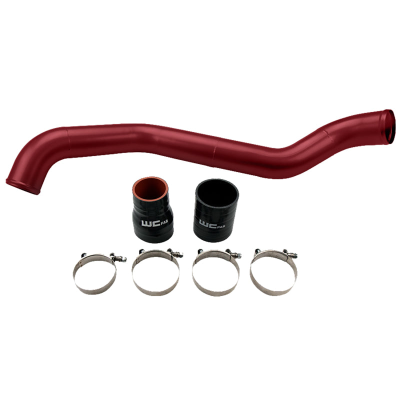 Wehrli 2001-2004 Chevrolet 6.6L LB7 Duramax Driver Side 3in Intercooler Pipe - WCFab Red - WCF100349-RED