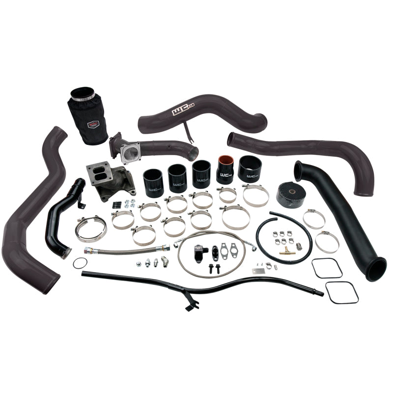 Wehrli 2001-2004 Chevrolet 6.6L LB7 Duramax S300 Turbo Install Kit (No Turbo) - Gloss Black - WCF100478-GB