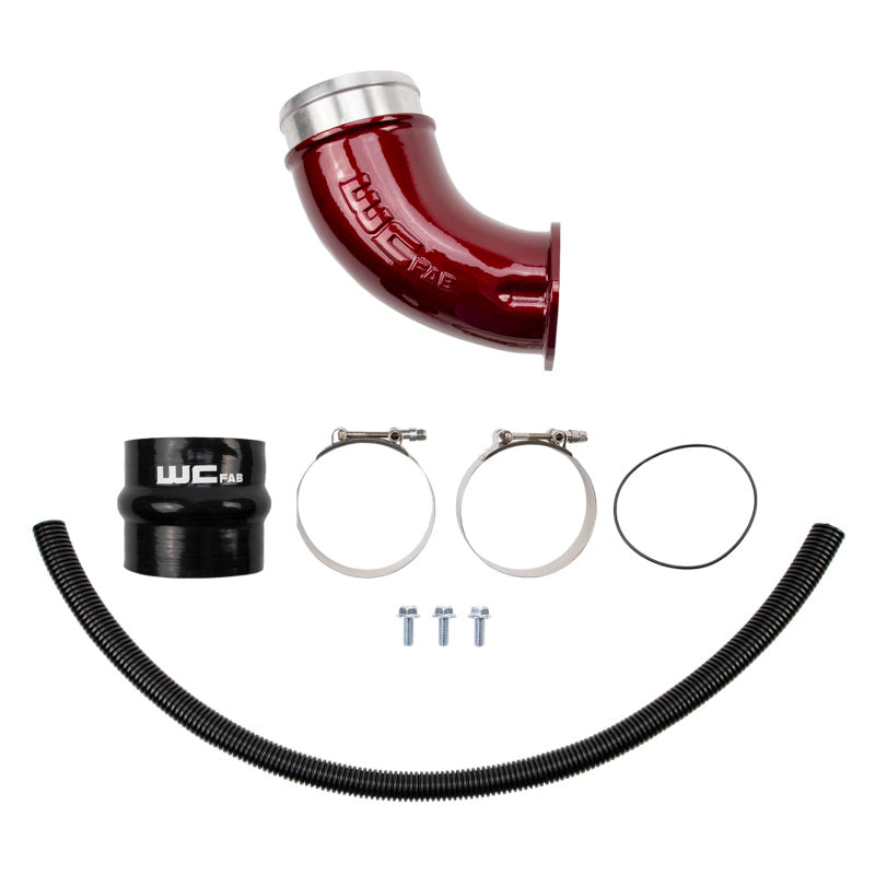 Wehrli 2001-2004 Duramax LB7 4in High Flow Intake Horn - WCFab Red - WCF100535-RED