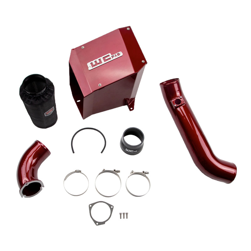 Wehrli 2001-2004 Duramax LB7 4in Intake Kit with Air Box Stage 2 - WCFab Red - WCF100300-Red