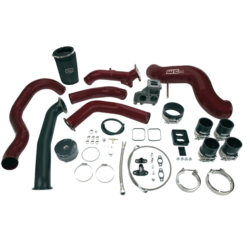 Wehrli 2001-2004.5 Chevrolet 6.6L LB7 Duramax S400 Turbo Install Kit (No Turbo) - Gloss Black - WCF100489-GB