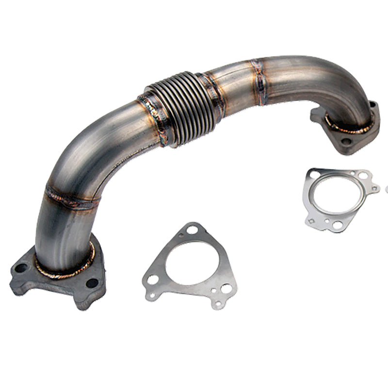 Wehrli 2001-2016 Chevrolet 6.6L Duramax 2in Stainless Driver Side Up Pipe w/Gaskets (Single/Twin Turbo) - WCF100652