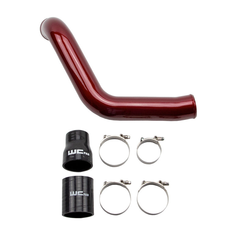 Wehrli 2004-2005 Duramax (LLY) Passenger Side 3in Intercooler Pipe - Red - WCF100355-RED