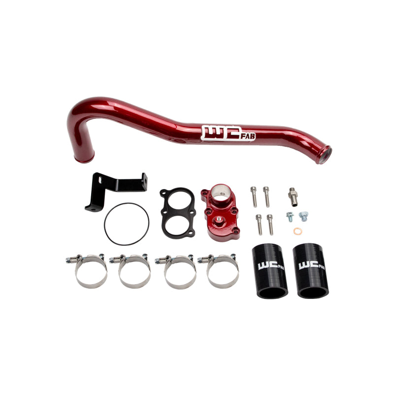 Wehrli 2006-2010 Duramax LBZ/LMM Thermostat Housing Kit - WCFab Red - WCF100420-RED