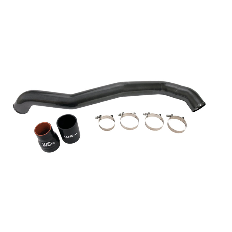 Wehrli 2011-2016 Chevrolet 6.6L LML Duramax Driver Side 3in Intercooler Pipe - WCFab Grey - WCF100353-GRY