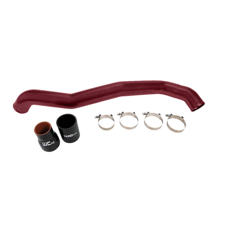 Wehrli 2011-2016 Chevrolet 6.6L LML Duramax Driver Side 3in Intercooler Pipe - WCFab Red - WCF100353-RED
