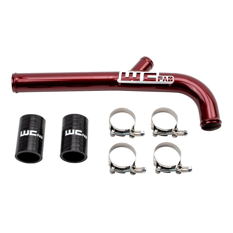 Wehrli 2013-2015 Dodge Cummins 6.7L w/Dual Radiator Upper Coolant Pipe - WCFab Red - WCF100867-RED