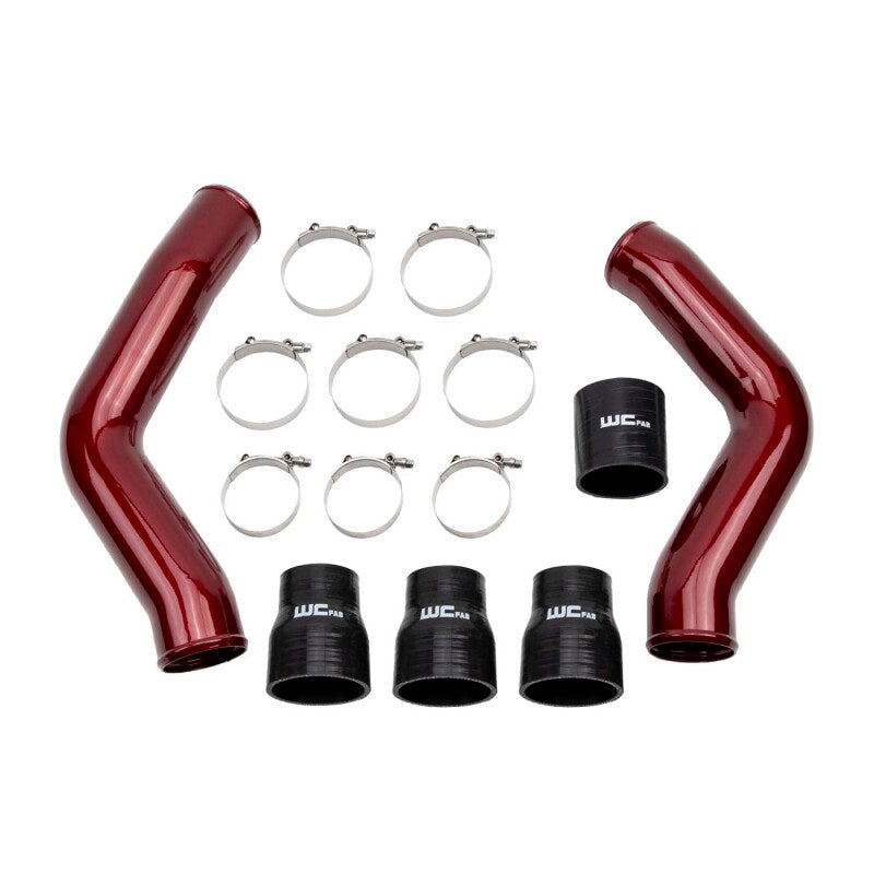 Wehrli 2013-2018 Ram 6.7L Cummins 3.5in Intercooler Pipes Kit - WCFab Red - WCF100423-RED