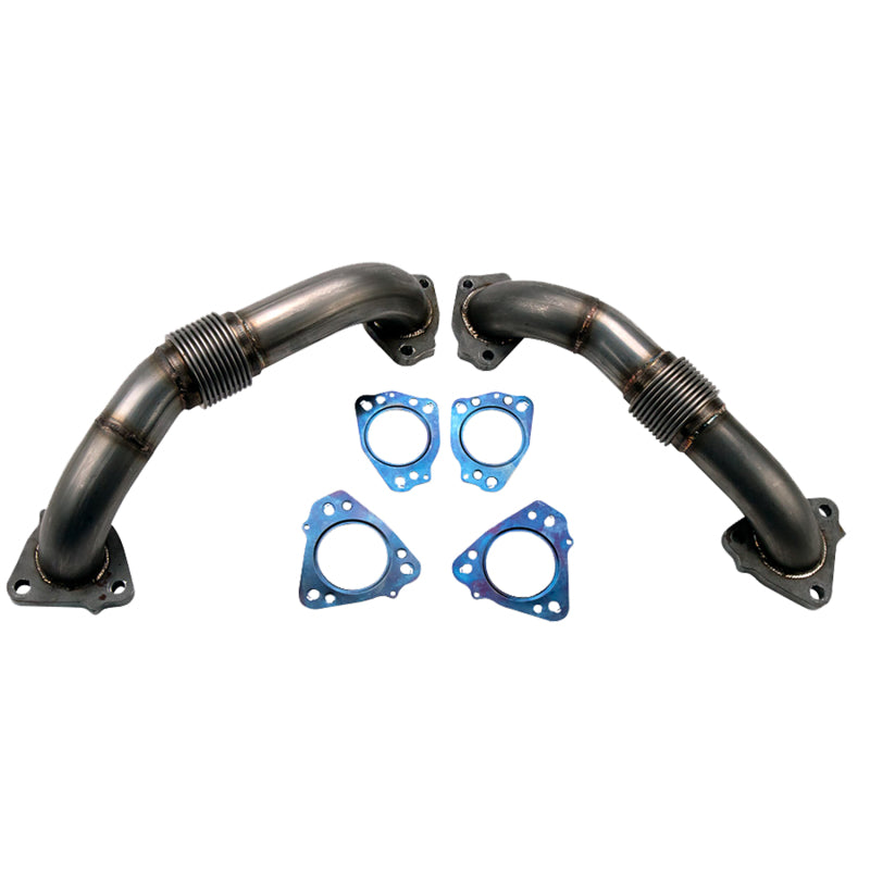 Wehrli 2017-2024 Chevrolet 6.6L L5P Duramax 2in Stainless Up Pipe Kit w/Gaskets - WCF100624