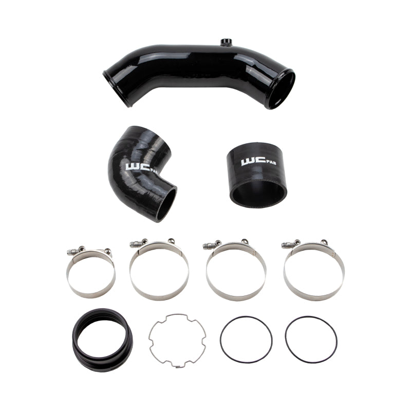 Wehrli 2017+ Ford 6.7L Power Stroke 3.5in Cold Side Intercooler Pipe - Gloss Black - WCF100295-GB