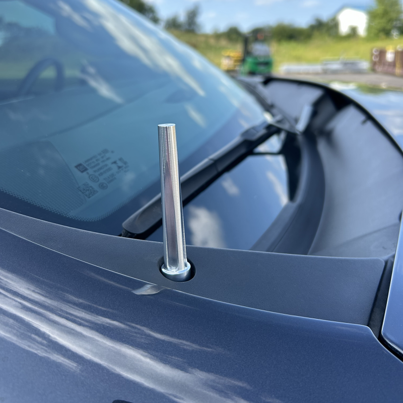 Wehrli 2020-2025 Chevy Silverado Billet TIG Torch Stubby Antenna - Raw Aluminum - WCF100049-RAW