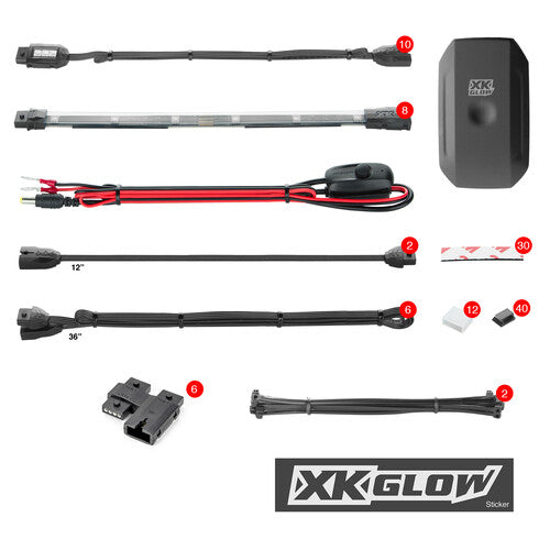 XK GLOW Chrome LED Accent Light Kit - KS-MOTO-ADVANCE
