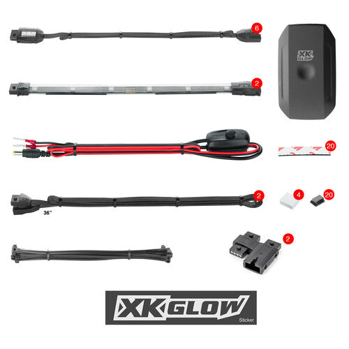 XK GLOW Chrome LED Accent Light Kit - KS-MOTO-MINI