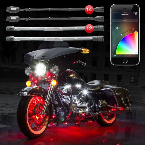 XK GLOW Chrome LED Accent Light Kit - KS-MOTO-PRO