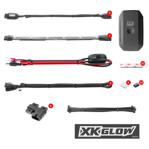 XK GLOW Chrome LED Accent Light Kit - KS-MOTO-STANDARD