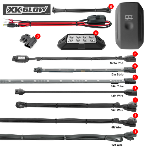 XK GLOW LED Underglow Kit - XK-SLING-ADV