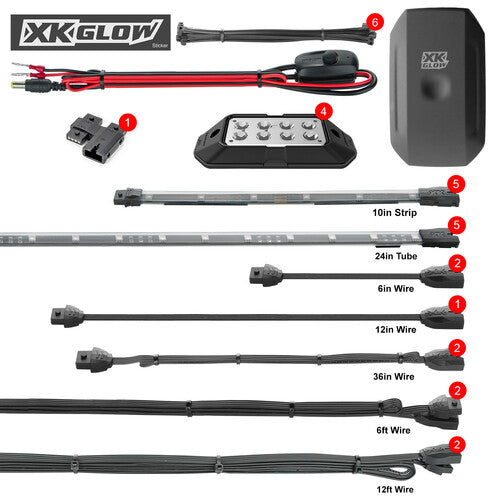 XK GLOW LED Underglow Kit - XK-SLING-STA