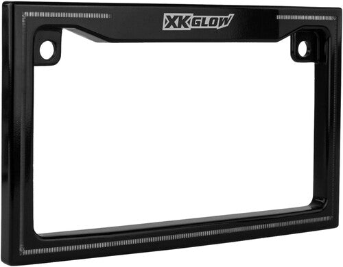 XK GLOW Motorcycle LED License Plate Frame w/Running Turn & Brake - XK034018-B