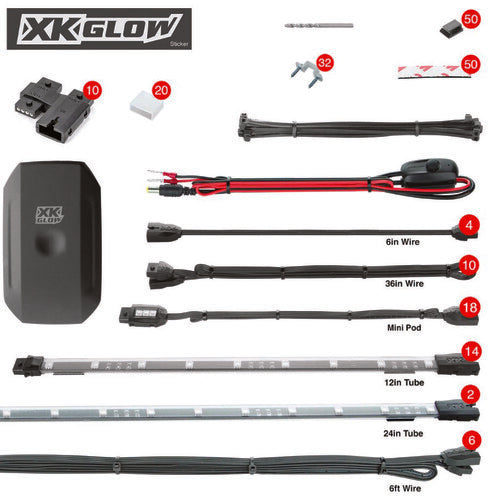 XK GLOW UTV LED Accent XKChrome Light Kit - XK-UTV-ADV