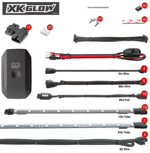 XK GLOW UTV LED Accent XKChrome Light Kit - XK-UTV-STA