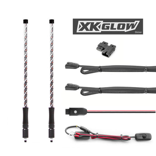 XK GLOW Whip Light w/ Dual Mode Dash Controller - XK-WHIPC-ADV-DM
