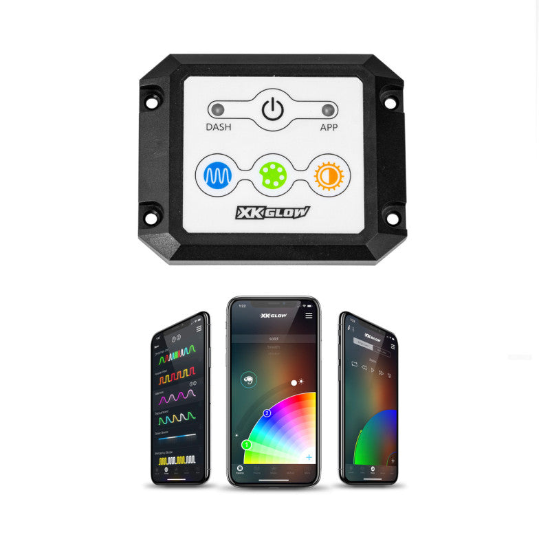 XKGLOW XK Glow Dash Surface Mount XKCHROME Controller Kit - XK-CHROME-DM-KIT