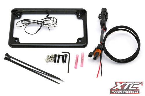 XTC POWER PRODUCTS License Plate Frame/Mount - LF-6BK-15RZR