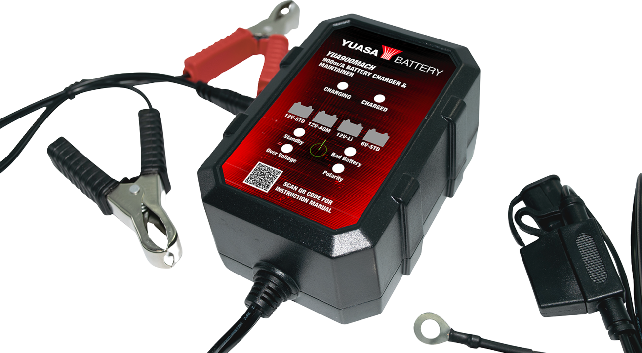 YUASA Automatic Battery Charger & Maintainer - Battery Charger/Maintainer / Automatic / 900 mA 3807-0775