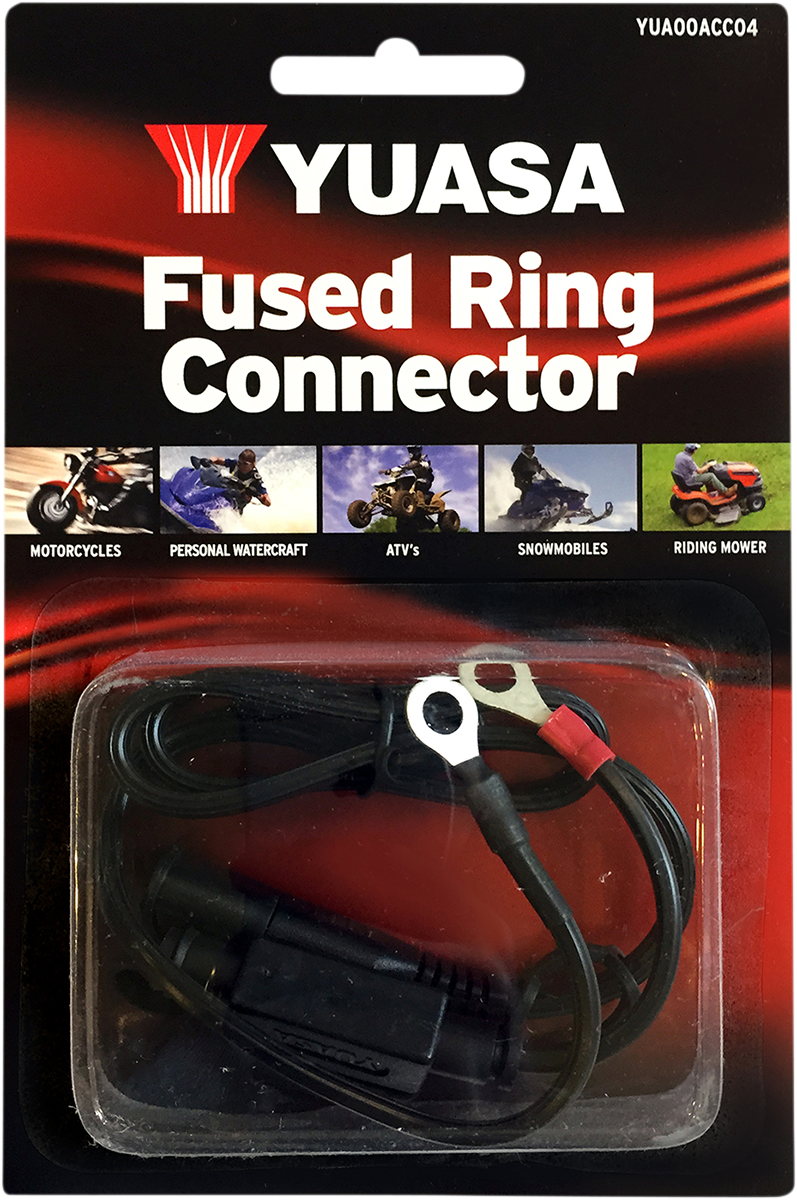 YUASA Battery Charger Fused Ring Connector - Ring Connector / Battery Charger/Fused / 3-Amp YUA00ACC04