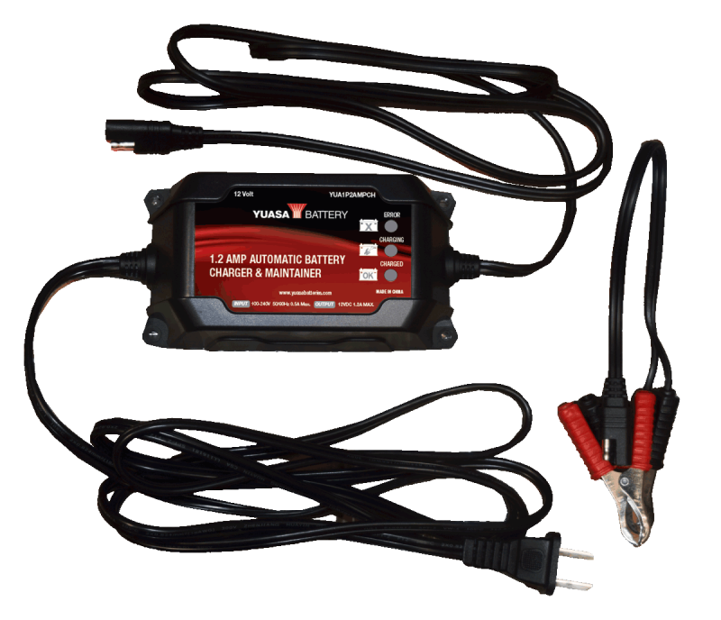 Yuasa Battery Yuasa 1.2 Amp Charger & Maintainer - 12V - YUA1P2AMPCH